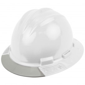 Bullard AVWHRG AboveView Full Brim Hard Hat - Ratchet Suspension - White - Grey Visor