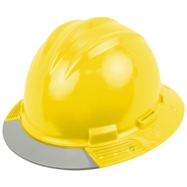 Bullard AVYLBG AboveView Full Brim Hard Hat - Ratchet Suspension - Yellow - Grey Visor