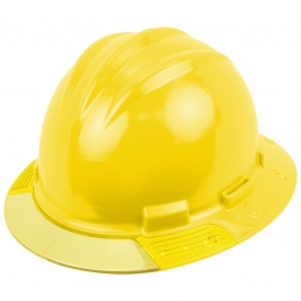 Bullard AVYLBY AboveView Full Brim Hard Hat - Ratchet Suspension - Yellow - Yellow Visor