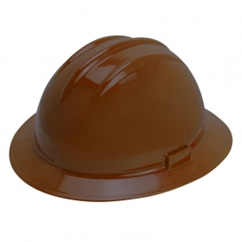 Bullard C35CBR Classic Extra-Large Full Brim Hard Hat - Ratchet Suspension - Chocolate Brown