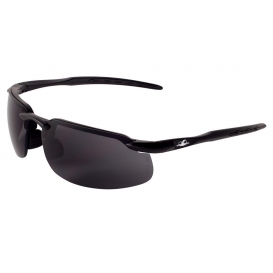 Bullhead BH1063PFT Swordfish Safety Glasses - Black Frame - Smoke PFT Anti-Fog Lens