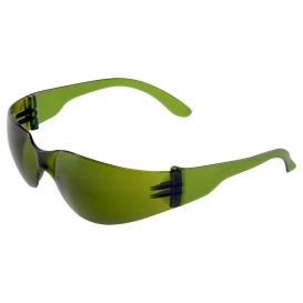 Bullhead BH1217 Torrent Safety Glasses - Green Frame - Green IR Shade 3.0 Lens