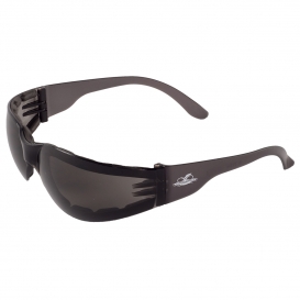 Bullhead BH13153AF Torrent Safety Glasses - Black Foam Lined Frame - Smoke Anti-Fog Lens