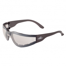 Bullhead BH13156AF Torrent Safety Glasses - Black Foam Lined Frame - Indoor/Outdoor Mirror Anti-Fog Lens