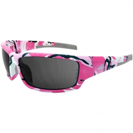 Bullhead Safety BH14103 Maki Safety Glasses - Pink Camo Frame - Smoke Lens