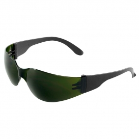Bullhead BH1417 Torrent Safety Glasses - Black Frame - Green IR Shade 5.0 Lens