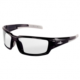 Bullhead BH1431PFT Maki Safety Glasses - Black Frame - Clear PFT Anti-Fog Lens