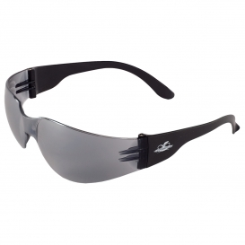 Bullhead BH147 Torrent Safety Glasses - Black Temples - Silver Mirror Lens