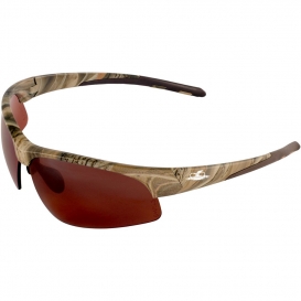 Bullhead BH161012 Wahoo Safety Glasses - Camo Frame - Brown Polarized Lens