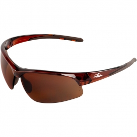 Bullhead BH1678 Wahoo Safety Glasses - Brown Frame - Brown Mirror Lens