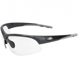 Bullhead BH1691AF Wahoo Safety Glasses - Gray Frame - Clear Anti-Fog Lens