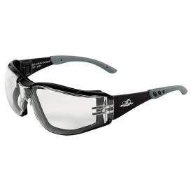 Bullhead BH3061PFT CG5 Convertible Foam Lined Glasses/Goggles - Matte Black Frame - Clear Anti-Fog Lens