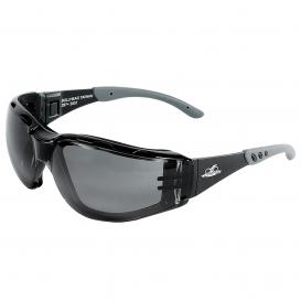 Bullhead BH3063PFT CG5 Convertible Foam Lined Glasses/Goggles - Matte Black Frame - Smoke Anti-Fog Lens