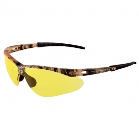Bullhead BH61084AF Stinger Safety Glasses - Camo Frame - Yellow Anti-Fog Lens