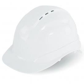 Bullhead HH-C3 Vented Cap Style Hard Hat - 6-Point Ratchet Suspension - White