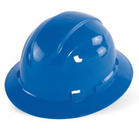 Bullhead HH-F1 Full Brim Hard Hat - 6-Point Ratchet Suspension - Blue