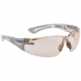 Bolle 40294 Rush+ Safety Glasses - Grey Temples - CSP Platinum Anti-Fog Lens