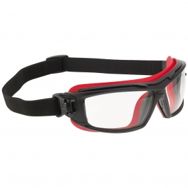 Bolle 40299 Ultim8 Safety Glasses/Goggles - Black/Red Temples - Clear Platinum Anti-Fog Lens