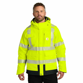 Carhartt CT106694 ANSI 107 Class 3 Waterproof Heavyweight Insulated Jacket - Brite Lime