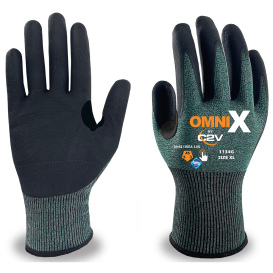 C2V Omni-X 1134G Cut Level A5 C-TRON Yarn Shell Gloves - Touchscreen