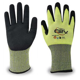 C2V X-Freeze 1901G HPPE Shell Gloves w/ Acrylic Terry Lining - Sandy Foam Nitrile Coated