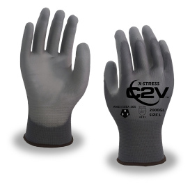 C2V X-Stress 2000G 13-Gauge Nylon Shell Gloves - Polyurethane Coated