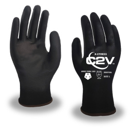 C2V X-Stress 2001G 13-Gauge Nylon Shell Gloves - Polyurethane Coated