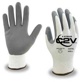 C2V X-Stress 2107G 13-Gauge Nylon Shell Gloves - Foam Nitrile Coated