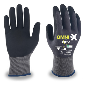 C2V Omni FLX 2150G Premium Nylon/Spandex Shell Gloves - Foam Nitrile Coated