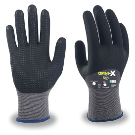 C2V Omni FLX 2153G Premium Nylon/Spandex Shell Gloves - 3/4 Nitrile Coated w/Dotted Palms