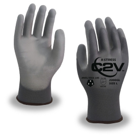 C2V X-Stress 2300G 13-Gauge Polyester Shell Gloves - Polyurethane Coated