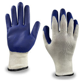 C2V 4200G Economy 10-Gauge Polyester Shell Gloves - Smooth Latex Palm Coating