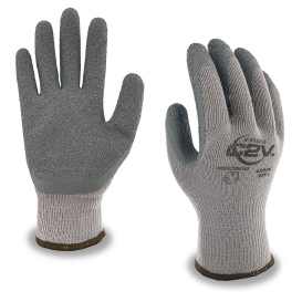 C2V X-Stress 4202G Standard 10-Gauge Polyester Shell Gloves - Crinkle Latex Palm Coating