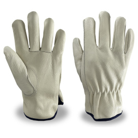 C2V 4507G Standard Grade Grain Cowhide Leather Driver Gloves 