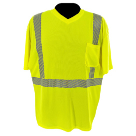 C2V X-Crash 8T12G2H Type R Class 2 Segmented Tape Safety Shirt - Yellow/Lime