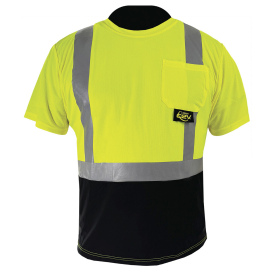 C2V X-Crash 8T13G2H Type R Class 2 Black Bottom Safety Shirt - Yellow/Lime