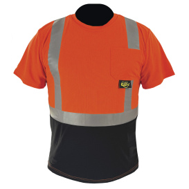 C2V X-Crash 8T13O2H Type R Class 2 Black Bottom Safety Shirt - Orange