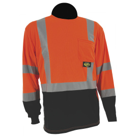 C2V X-Crash 8T53O3H Type R Class 3 Black Bottom Safety Shirt - Orange