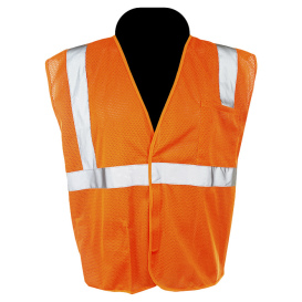 C2V X-Crash 8V12O2H Type R Class 2 Economy Mesh Safety Vest - Orange