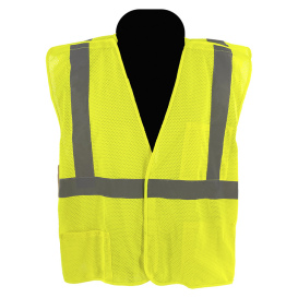 C2V X-Crash 8V14G2H Type R Class 2 5-Point Breakaway Mesh Safety Vest - Yellow/Lime