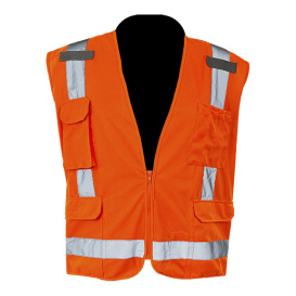 C2V X-Crash 8V22O2H Type R Class 2 Surveyor Safety Vest - Orange