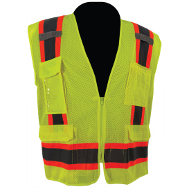 C2V X-Crash 8V25G2H Type R Class 2 Two-Tone Mesh Safety Vest - Yellow/Lime