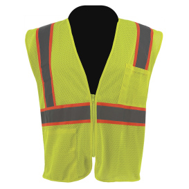 C2V X-Crash 8V26G2H Type R Class 2 Self Extinguishing Safety Vest - Yellow/Lime