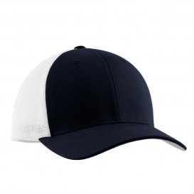 Port Authority C812 Flexfit Mesh Back Cap - True Navy/White
