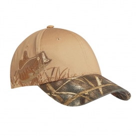 Port Authority C820 Embroidered Camouflage Cap - Realtree MAX-5/Tan/Bass