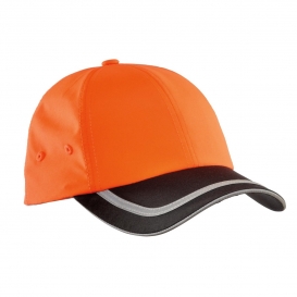 Port Authority C836 Enhanced Visibility Cap - Safety Orange/Black/Reflective