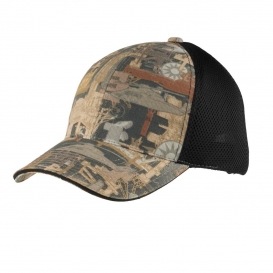 Port Authority C912 Camouflage Cap with Air Mesh Back - Oilfield Camo/Black Mesh