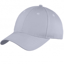 Port & Company C914 Six-Panel Unstructured Twill Cap - Silver