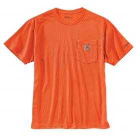 Carhartt 100493 Force Non-ANSI Color Enhanced Short Sleeve T-Shirt - Brite Orange
