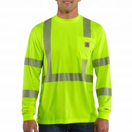 Carhartt 100496 Force Type R Class 3 High-Visibility Long Sleeve T-Shirt - Brite Lime